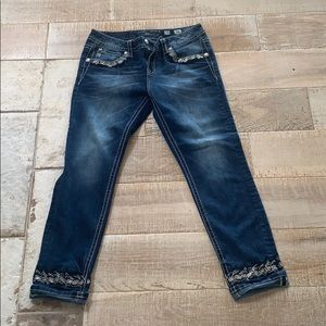 Miss Me Mid-Rise Cuffed Skinny Jeans